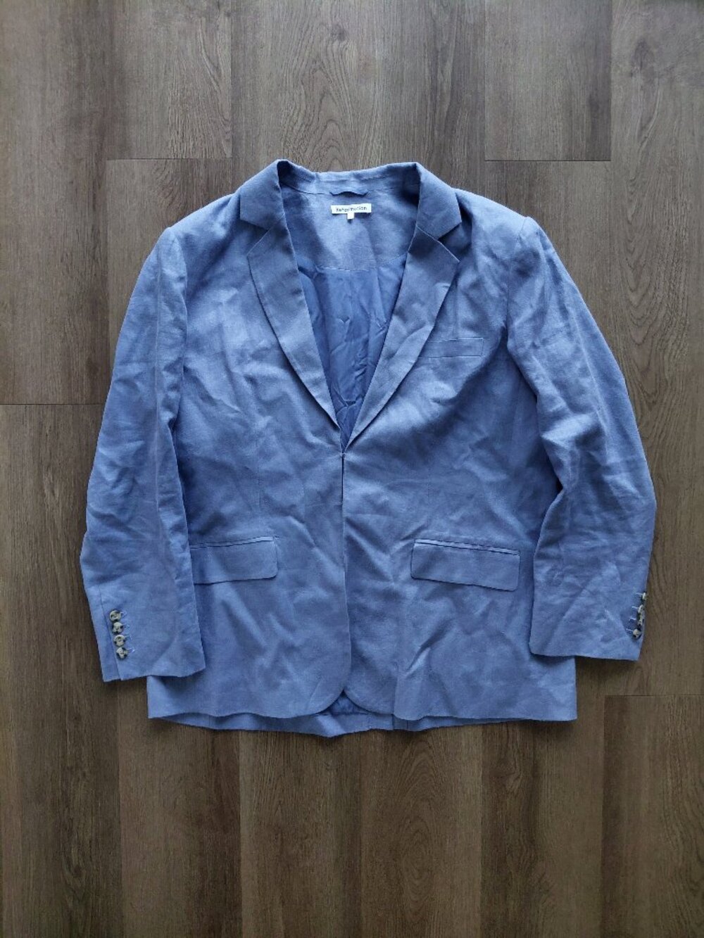 Reformation Linen Rayon Blazer | Men's Large | Neutral Blue | Designer